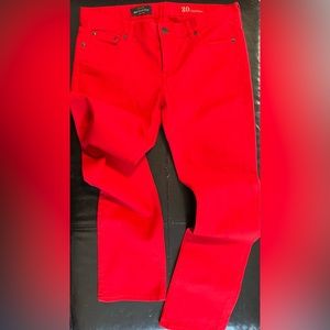 J. Crew matchstick red denim jeans